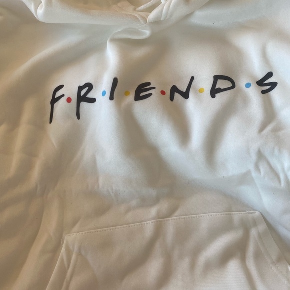 Friends printed White Hoodie M - Picture 2 of 2